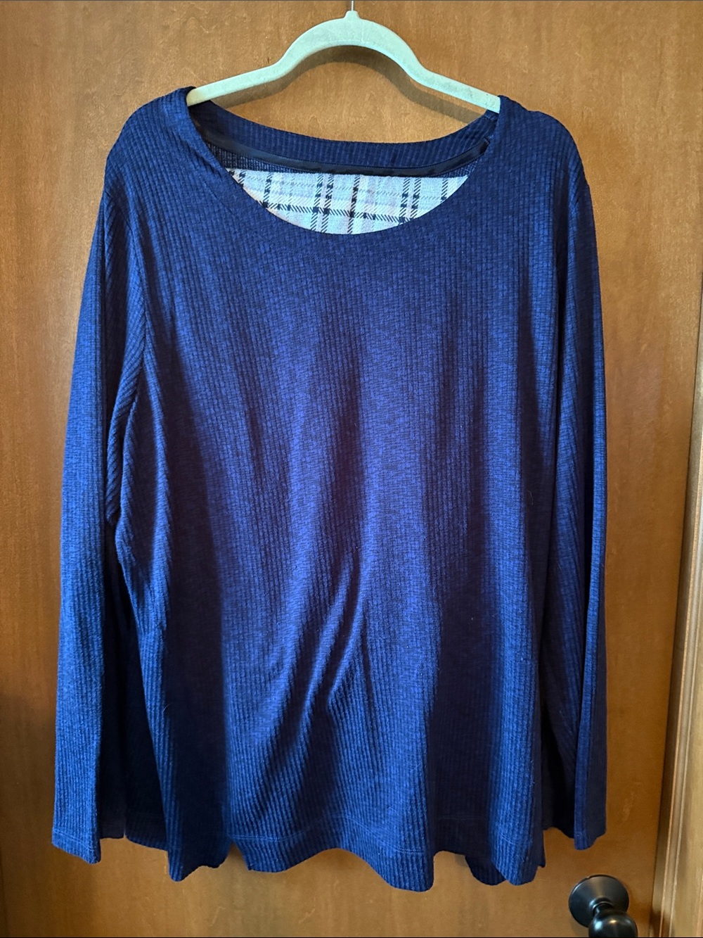 Navy Blue Ribbed PJ Set